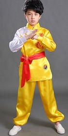 Kid's Dragon Embroidery Kung Fu Uniform with Sash (RM)