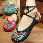 Low-Heel Butterfly Embroidery Shoes (Multi-color)