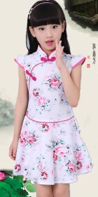 Girl's Floral Cheongsam Dress (RM)