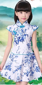 Girl's Floral Cheongsam Dress (RM)