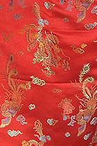 Fabric - Small Dragon & Phoenix Brocade (Multicolor)