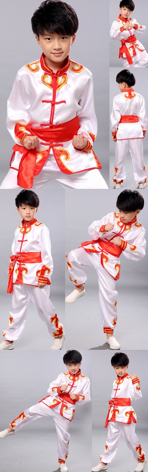 Kid's Applique Kung Fu Uniform with Sash (RM)