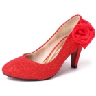 High Heel Ribbon Flower Shoes