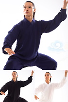 Wudang Taoist Linen Binding-cuff Short Robe with pants (RM)