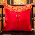 Chinese Ethnic Embroidery Tassel Cushion Cover