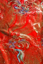 Fabric - See-through Embroidery Gauze w/ Paillettes (Red)