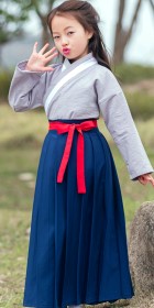 Girl's Han Dynasty Cotton Linen Folkwear Hanfu (RM)