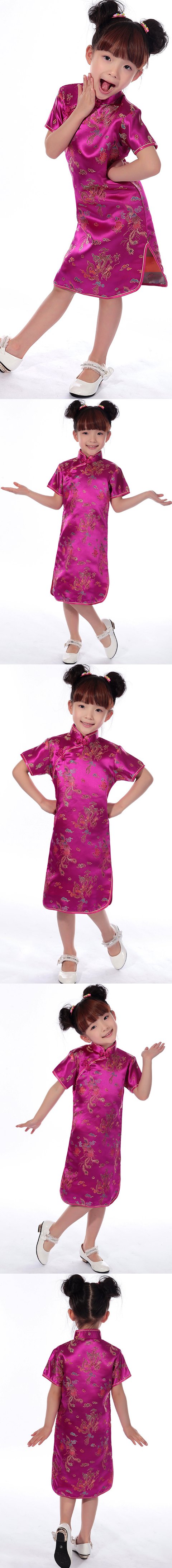 Girl's Dragon & Phoenix Cheongsam Dress (RM)
