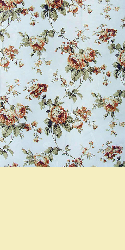 Fabric - Floral Imitation Silk (Multicolor)