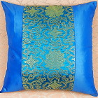 Chinese Ethnic Lotus Embroidery Cushion Cover