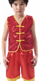 Kid's Paillette Kung Fu Vest Suit (RM)