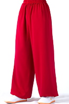 Professional Taichi Kungfu Pants - Cotton/Silk - Red (RM)