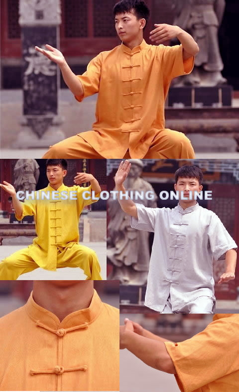 Mandarin Collar Short-sleeve Kung Fu Shirt (CM)