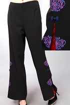 Mandarin Pants w/ Flower and Auspicious Cloud Embroidery (RM)