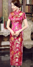 Short-sleeve Long-length Brocade Cheongsam (RM)