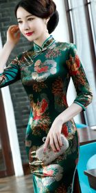 3/4-sleeve Velvet Cheongsam (RM)