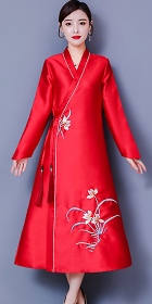 Modernized Hanfu-style Embroidery Long-sleeve Dress (RM)