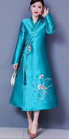 Modernized Hanfu-style Embroidery Long-sleeve Dress (RM)