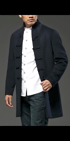 Standing Collar Long Coat (CM)