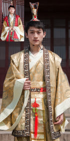 Han Scholar-bureaucrat Court Dress w/ Crown (RM)