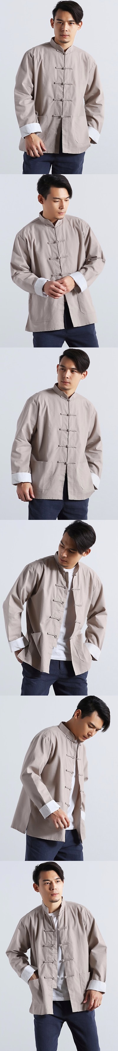 Mandarin Plain Linen Shirt (RM)