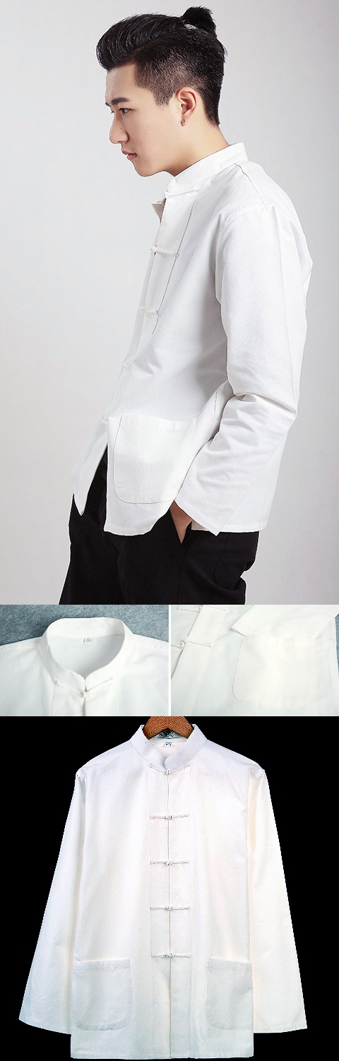 Mandarin Plain Cotton Shirt (RM)