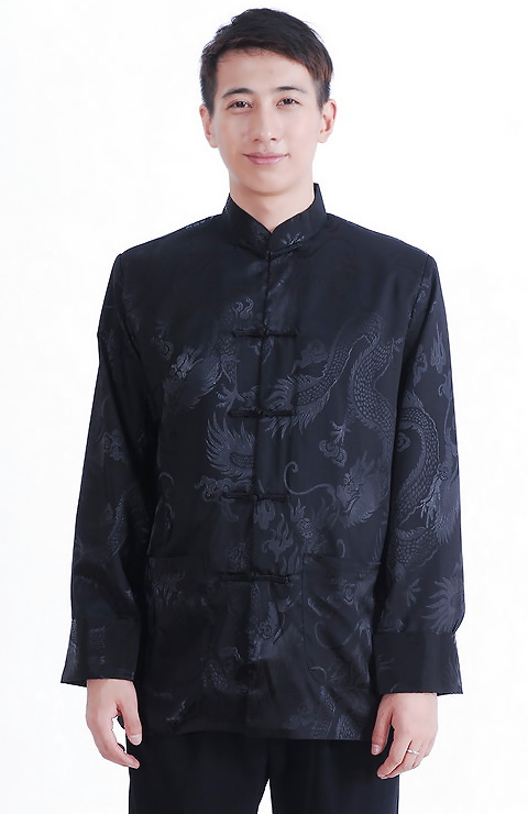 Mandarin Shadow Dragon Jacquard Jacket (RM)