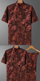 Shadow Dragon Jacquard Mandarin Suit (RM)