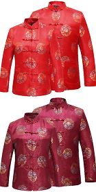 Fu Embroidery Brocade Long-sleeve Mandarin Top (RM)