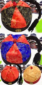 Chinese Qing Dynasty Prince Hat w/ Pigtail for Kids