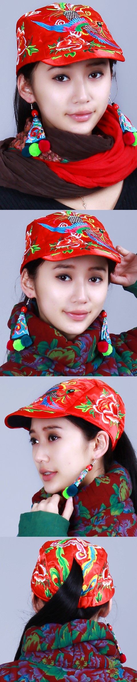 Ethnic Phoenix Embroidery Cap