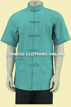 Mandarin Collar Cotton Short-sleeve Underwear (CM)