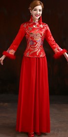 Long-sleeve Long-length Cheongsam (RM)