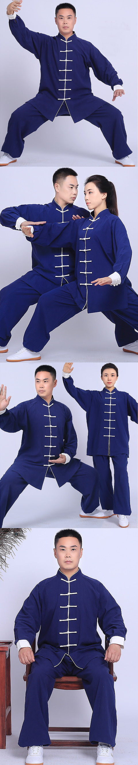 Bargain - Professional Long-sleeve Taichi Kungfu Uniform - Cotton/Silk