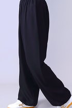 Professional Taichi Kungfu Pants - Cotton/Linen - Black (RM)
