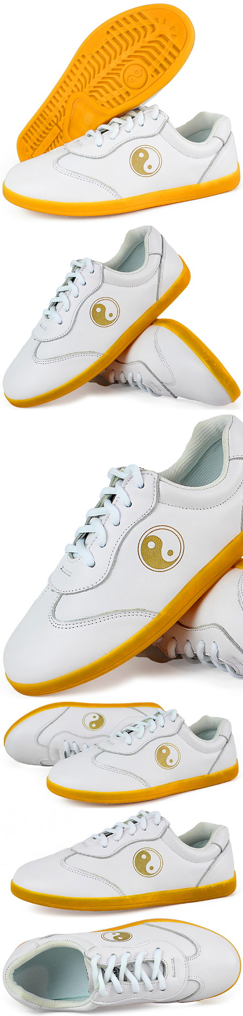 Professional Taichi Cowhide Sneakers (White)