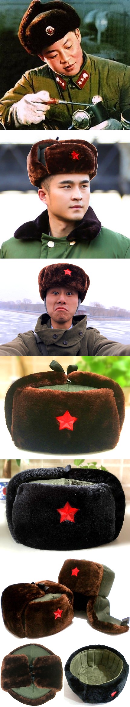 Peoples Liberation Army Winter Hat w/ Red Star (RM)