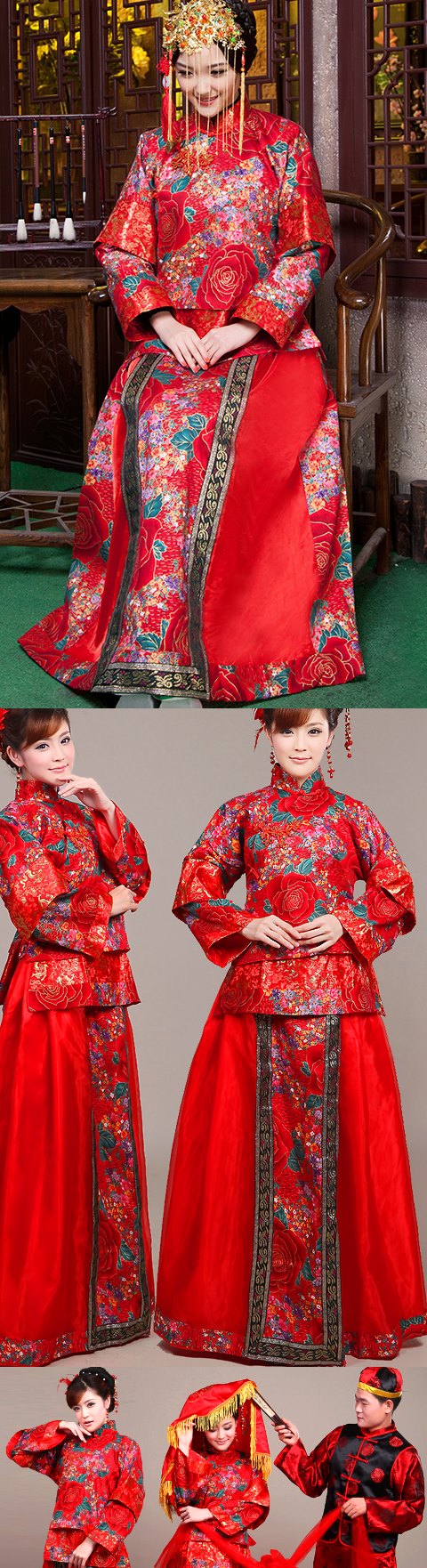 Red Wedding Skirt Suit (RM)
