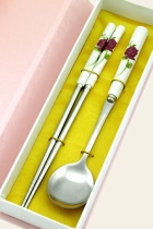 Stainless Steel w/ Porcelain handle Cutlery Set