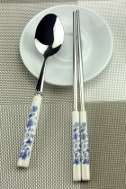 Stainless Steel w/ Porcelain handle Cutlery Set