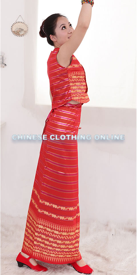 Chinese Ethnic Dancing Costume - Xishuangbanna Dai Zu