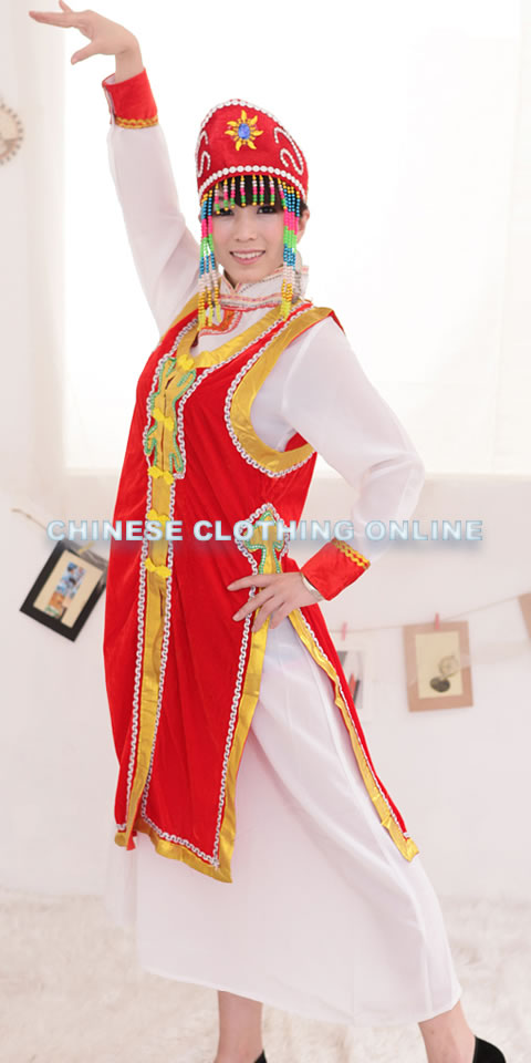 Chinese Ethnic Dancing Costume - Menggu Zu