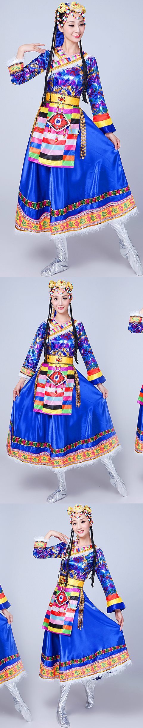 Chinese Ethnic Dancing Costume - Zang Zu (Tibetan)