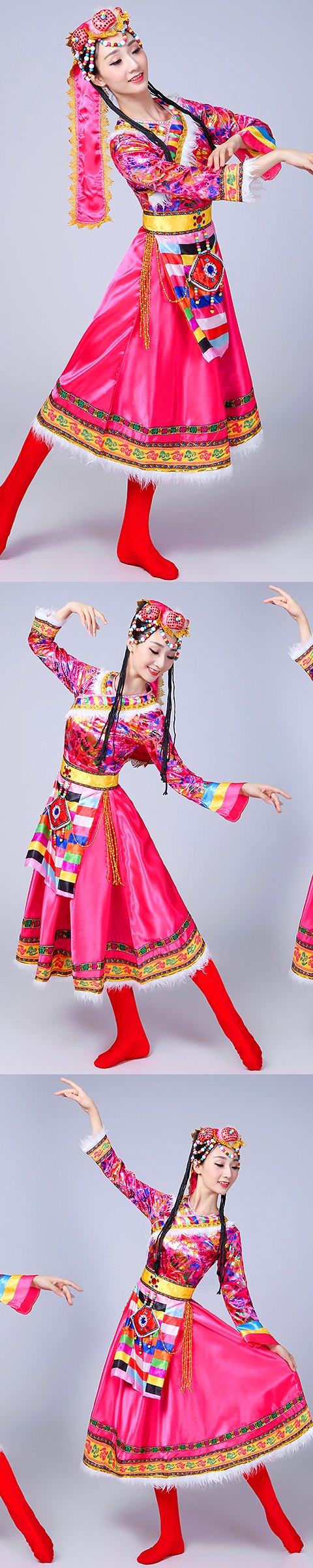 Chinese Ethnic Dancing Costume - Zang Zu (Tibetan)