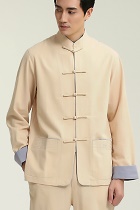 Mandarin Plain Soft Linen Shirt (RM)