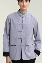 Bargain - Mandarin Plain Soft Linen Shirt (RM)