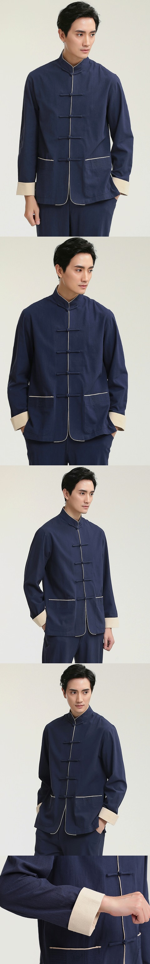 Mandarin Plain Soft Linen Shirt (RM)