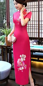 Long-length Silky Embroidery Cheongsam (CM/RM)