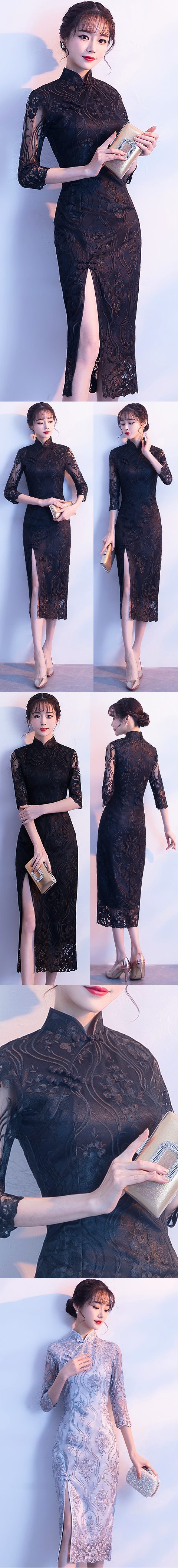 Long-length Gorgeous Embroidery Gauze Cheongsam (RM/CM)