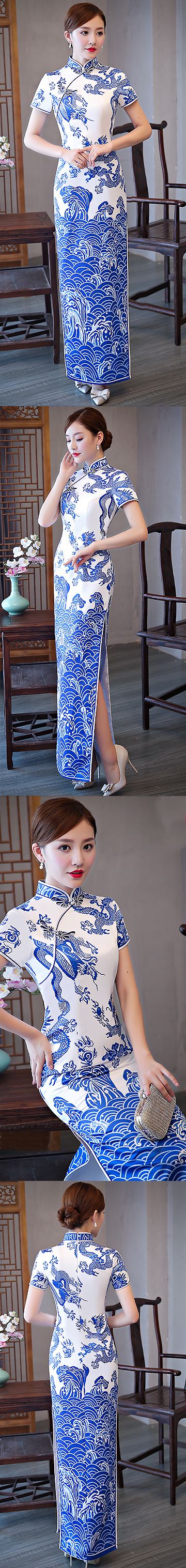 Short-sleeve Long-length Cheongsam (RM/CM)